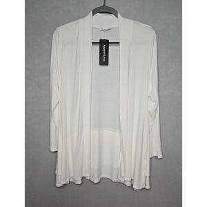 Apparel Love Womens White Open Front Lightweight Cardigan Size Medium NWT
